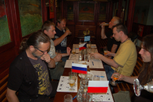 zleva: Petr Hrkal, Jan Modrák, náhradník Petr Markvart, Jan Šuráň, Milan Kabrna a Petr Buriánek